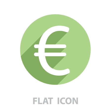 Euro flat icon. Vector illustration.のイラスト素材