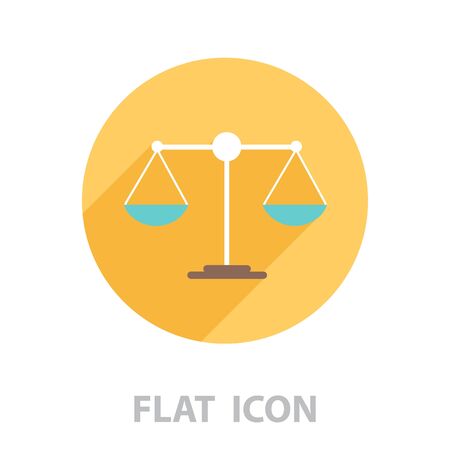 Scales balance icon. vector illustrationのイラスト素材