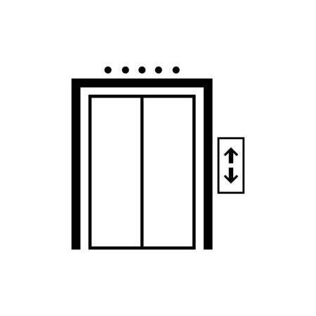 Lift icon template black color editable. Lift symbol vector sign isolated on white background. Simple logo vector illustration for graphic and web design. Lift vector icon. elevator icon, lift lineのイラスト素材