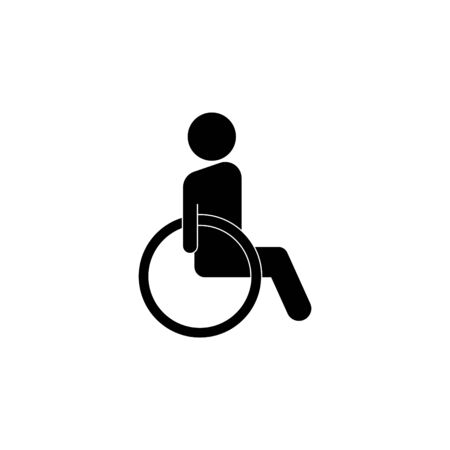 disabled icon. sign design. wheelchair icon icon design template. Trendy style, vector eps 10. Icon pictogram wheelchair physical deficient. Ideal for catalogs, informational and institutional materialのイラスト素材