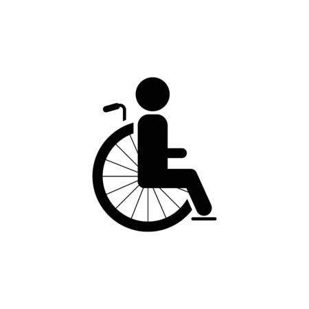 disabled icon. sign design. wheelchair icon icon design template. Trendy style, vector eps 10. Icon pictogram wheelchair physical deficient. Ideal for catalogs, informational and institutional materialのイラスト素材