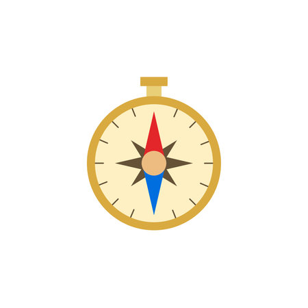 compass color icon vector. Simple sign.のイラスト素材