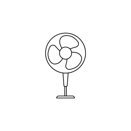 fan icon flat. Fan icon collection in outline or line art style, editable stroke vector. Fan Iconのイラスト素材