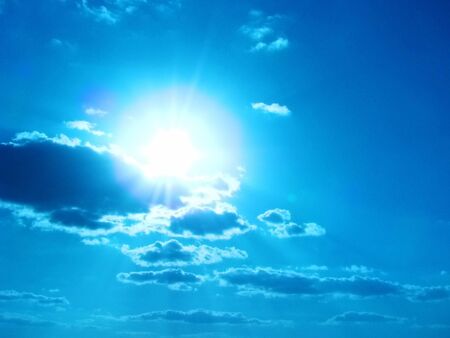 The sun shines bright warm spring dayの写真素材