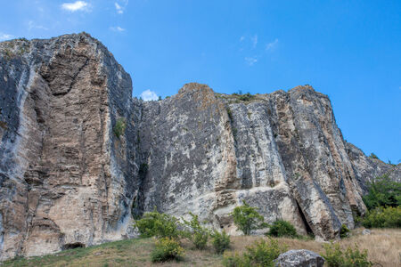 Crimea mountains in summer day with clear blue skyの写真素材
