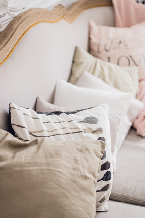 Love pink pillow interior living room decoration