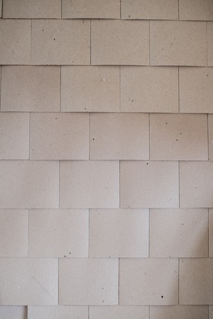 layer of wood plank arranged as a wallの写真素材