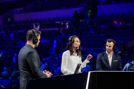 MOSCOW, RUSSIA - 14th SEPTEMBER 2019: esports Counter Strike: Global Offensive event. Tournament...