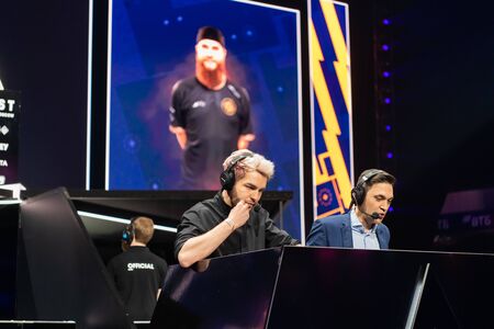 MOSCOW, RUSSIA - 14th SEPTEMBER 2019: esports Counter Strike: Global Offensive event. Tournament...