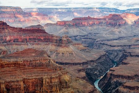 Grand canyon landscape and Colorado river, USAの写真素材