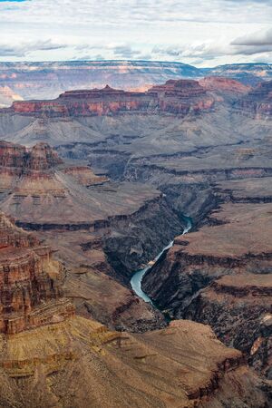 Grand canyon landscape and Colorado river, USAの写真素材