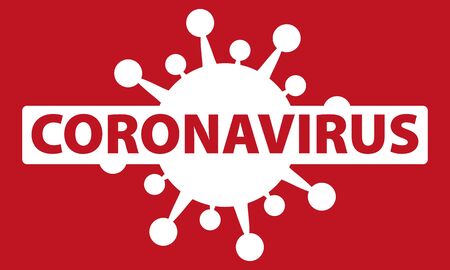 Coronavirus - virus symbol with inscriptionのイラスト素材