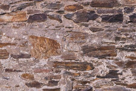 Old stone wall, close up view - textureの写真素材