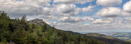 Jested - tower on the mountain peak in the north of the Czech Republic