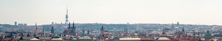 Prague cityscape panorama - view of the landscape of Prague cityの写真素材