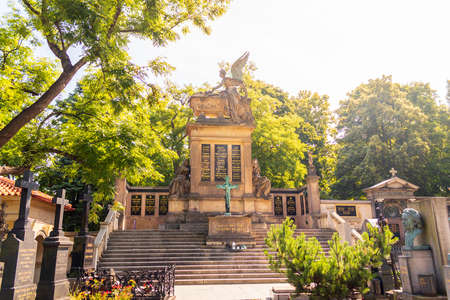 Slavin tomb at the Vysehrad Cemetery in Prague, Czech republicのeditorial素材