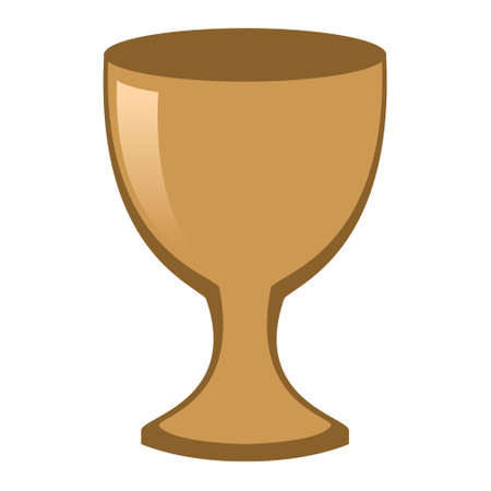 chalice, color vector illustration of a cup, white backgroundのイラスト素材