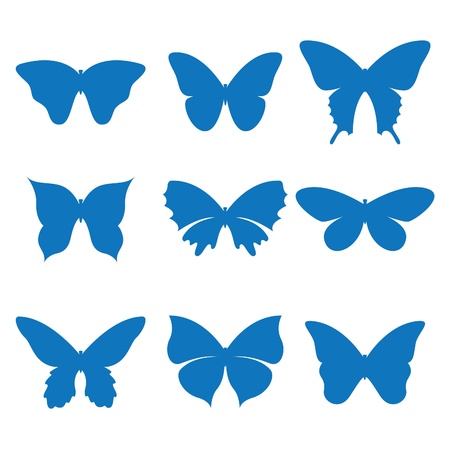 Vector illustration of the icons butterflyのイラスト素材