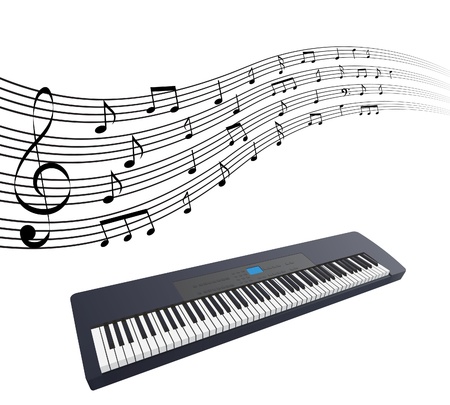 The vetor illustration of synthesizer.のイラスト素材