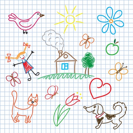 illustration of childrenのイラスト素材