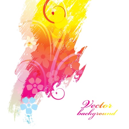 illustration of floral backgroundのイラスト素材
