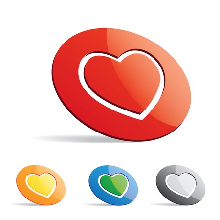 illustration of hearts on a white backgroundのイラスト素材