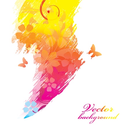 illustration of floral backgroundのイラスト素材