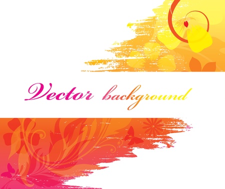 illustration of floral backgroundのイラスト素材
