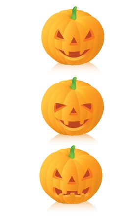 illustration of pumpkins on a white backgroundのイラスト素材