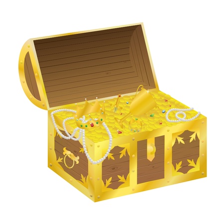 Illustration of a chest of goldのイラスト素材