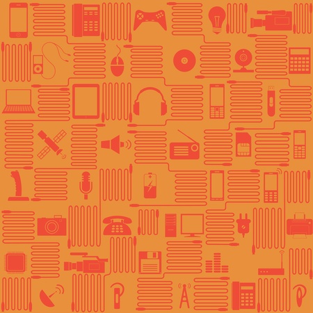 illustration on electronicsのイラスト素材
