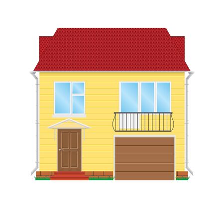 illustration house on a white backgroundのイラスト素材