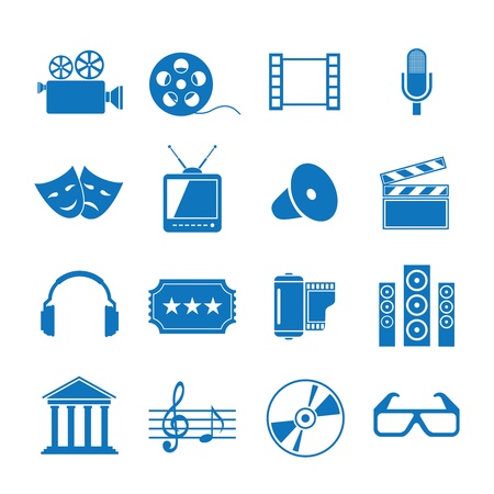 Vector illustration icons on Filmのイラスト素材