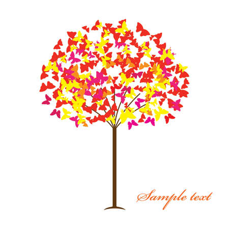 Vector illustration of a tree on a white backgroundのイラスト素材