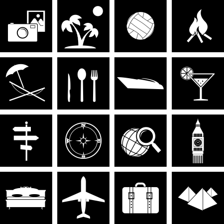 Vector illustration on the theme of tourismのイラスト素材