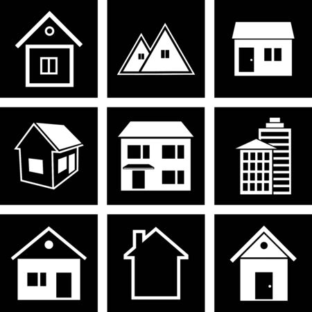 icons of housesのイラスト素材