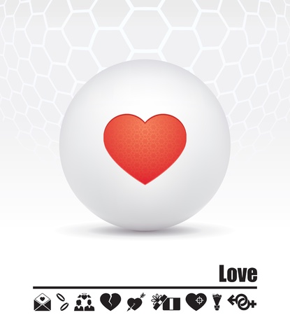 icons on the theme of loveのイラスト素材
