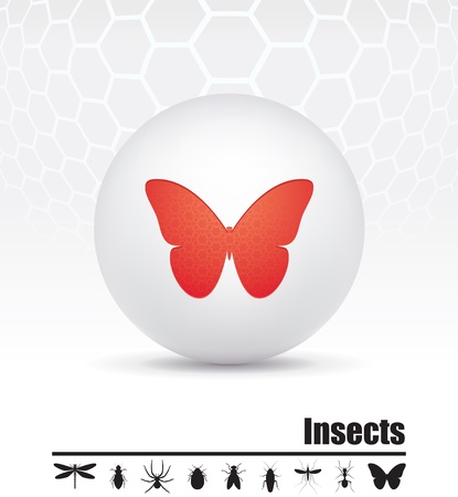 icons insectsのイラスト素材