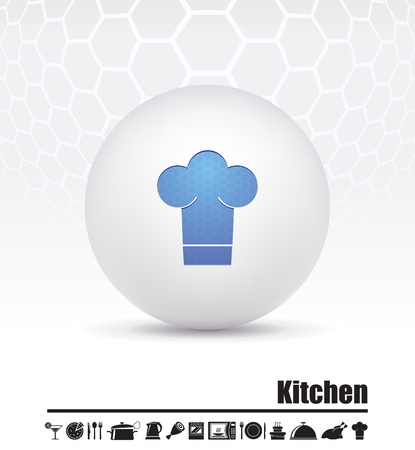 illustration of icons on the food themeのイラスト素材