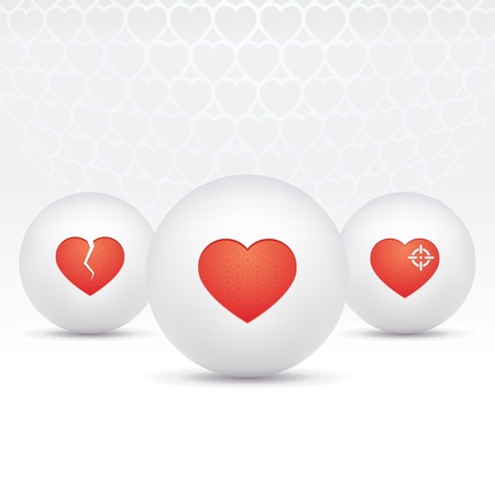 icons of heartsのイラスト素材