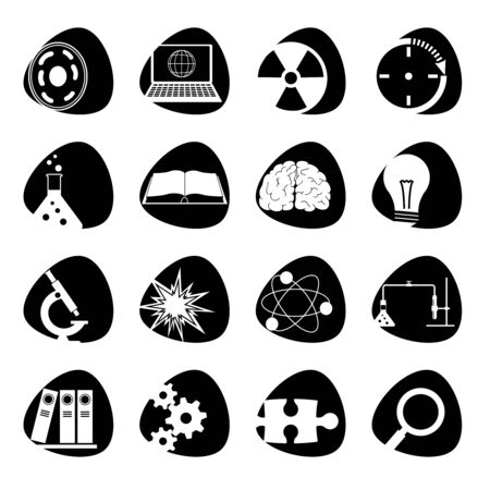  illustration of icons on the topic of scienceのイラスト素材