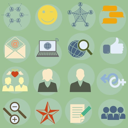 illustration of icons on the topic of social networkのイラスト素材