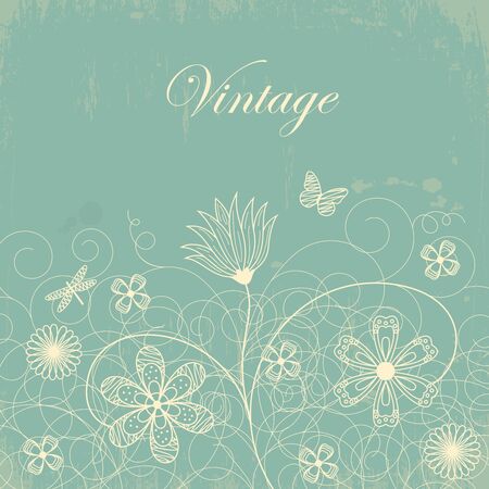 Vector illustration of floral backgroundのイラスト素材
