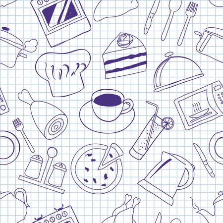 seamless texture on the kitchenのイラスト素材
