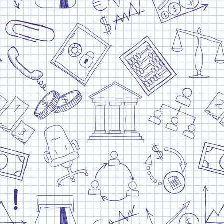 Vector seamless texture on the economyのイラスト素材