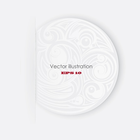 Vector background with the image of a paper circleのイラスト素材