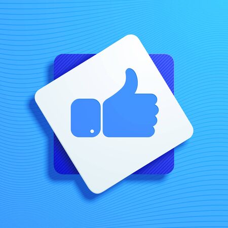 Vector illustration of icons with hands raised fingerのイラスト素材