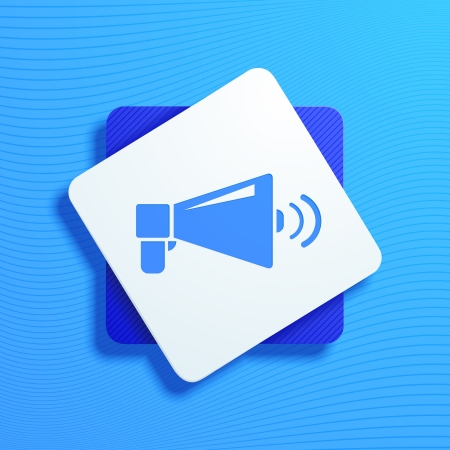 Vector illustration of icons with a symbolic image of a megaphoneのイラスト素材