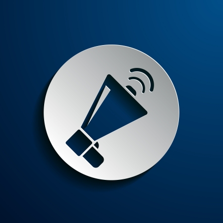 Vector illustration of icons with a symbolic image of a megaphoneのイラスト素材