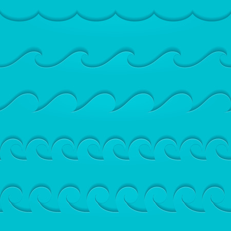 Seamless texture of the symbolic image of wavesのイラスト素材